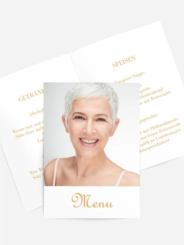 Menükarte Geburtstag Glitzerkugel