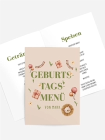 Menükarte Geburtstag Spielset