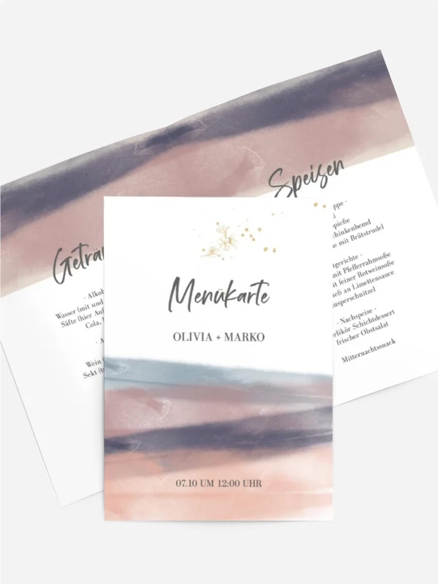 Menükarte Wüstenlichter