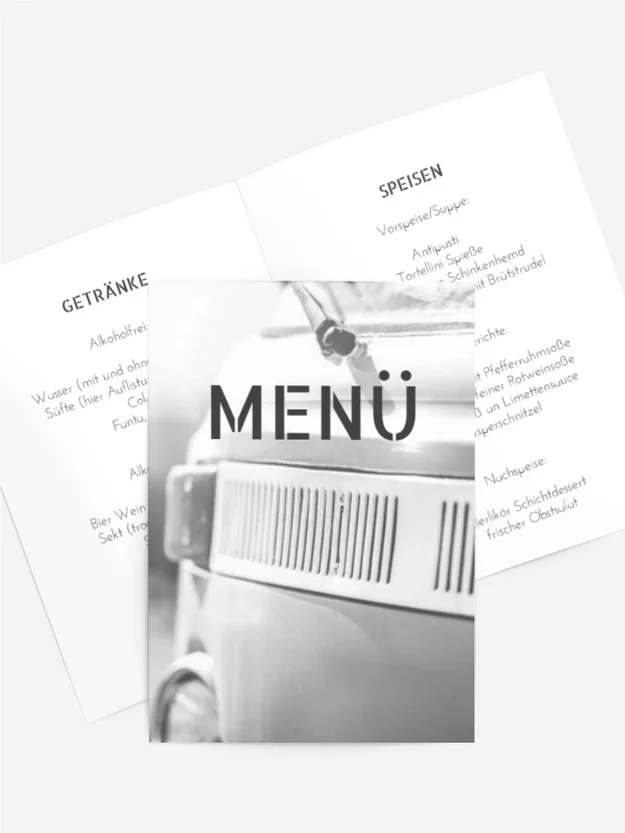 Menükarte Geburtstag dezente Zahl Menükarte Geburtstag dezente Zahl