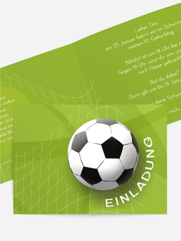 Geburtstagseinladung Fußball Geburtstagseinladung Fußball