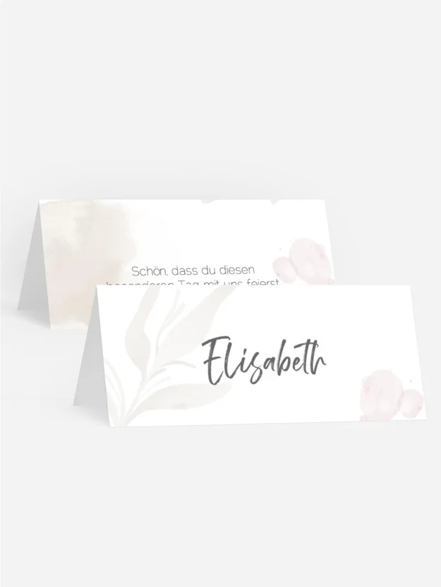 Tischkarte Wildpflanzen