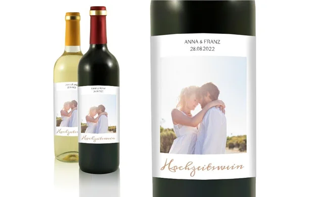 Hochzeit Flaschenetiketten Avantgarde