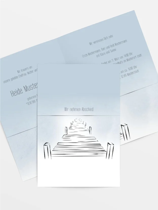 Trauerkarte boardwalk hoch