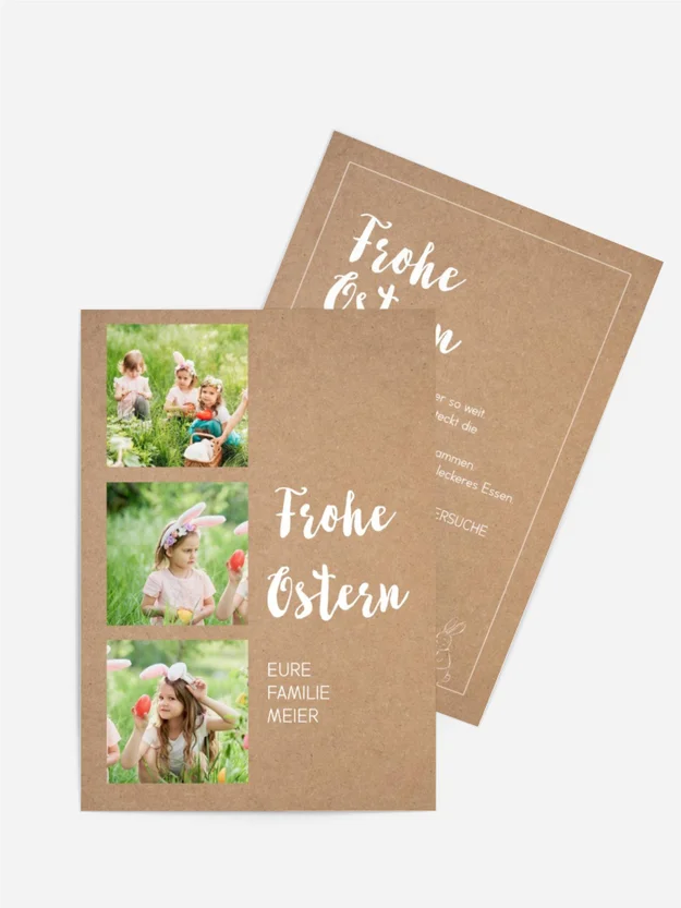 Osterkarte Hasenkostüm