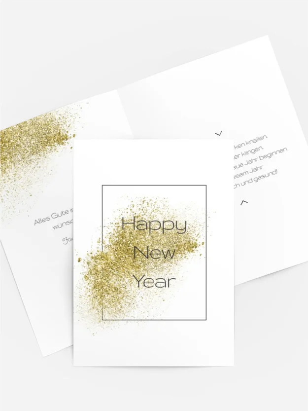 Neujahrskarte Glitter