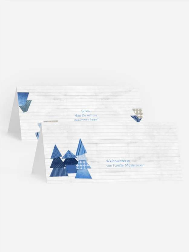 Tischkarte Weihnachten Schnipselbaum