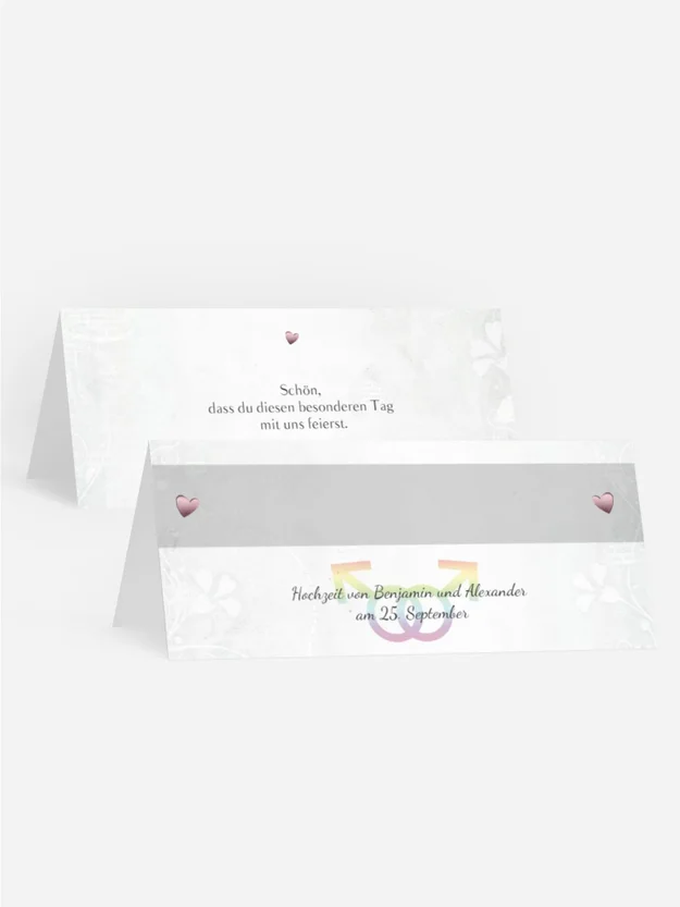 Tischkarte Im Zeichen der Liebe - Männer