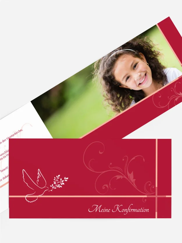 Einladung zur Konfirmation floral
