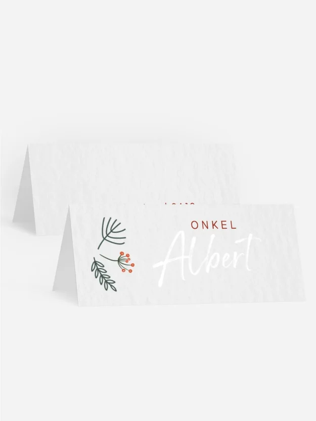 Tischkarte Weihnachten Rote Socke