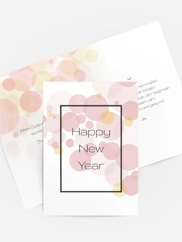 Neujahrskarte Bubbles