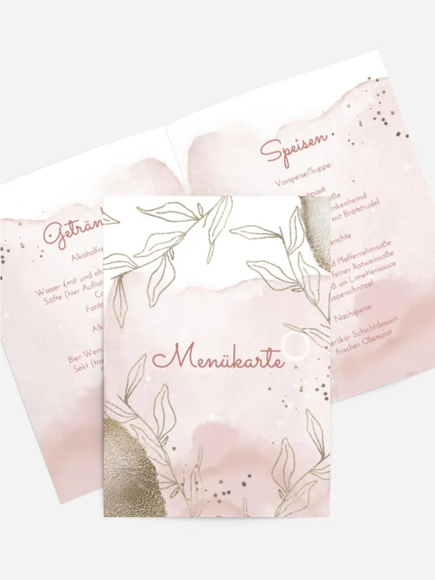 Menükarte Geburtstag Goldene Aufkleber
