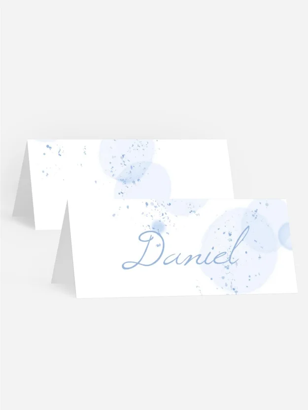 Tischkarte Taufe Neuer Engel