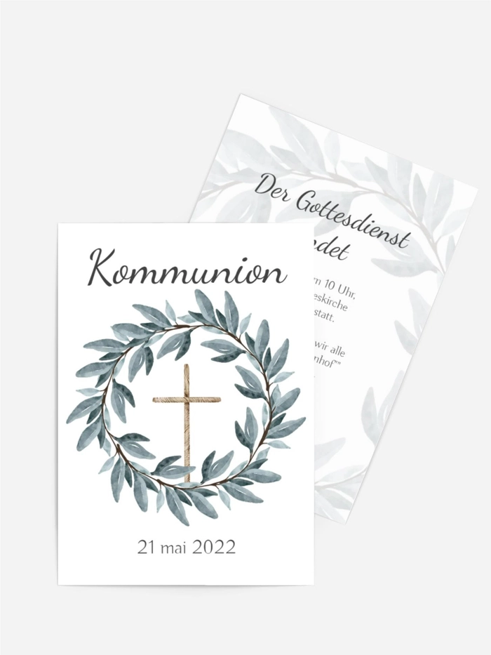 Einladungskarte Kommunion Krone Einladungskarte Kommunion Krone