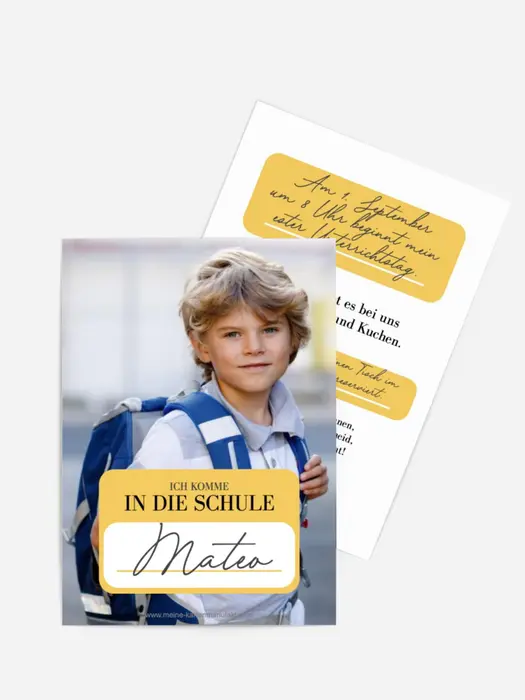 Einladungskarte Einschulung Schulabzeichen