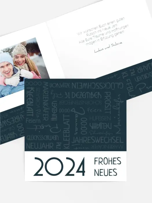 Neujahrskarte Schlagworte