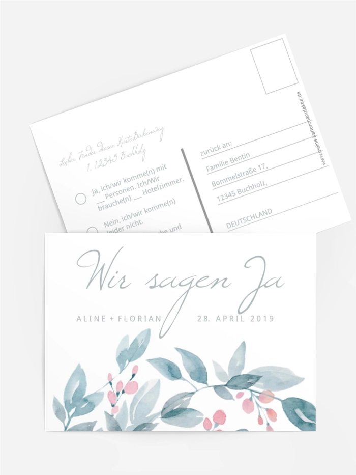 Antwortkarte Blauregen