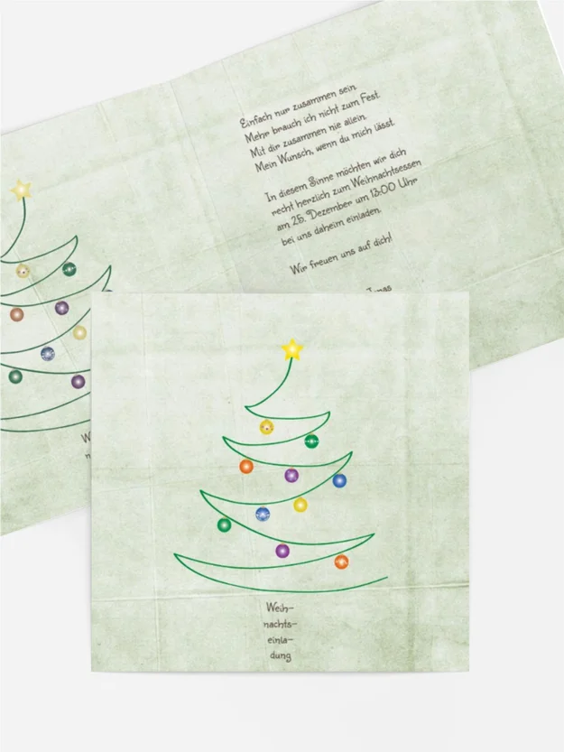 Einladung Privat Weihnachtsbaum