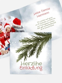 Fotoeinladung Weihnachten Weihnachtskugel Fotoeinladung Weihnachten Weihnachtskugel