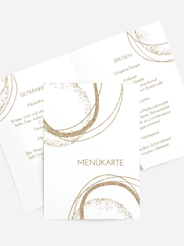 Menükarte Geburtstag Verschiedene Kreise