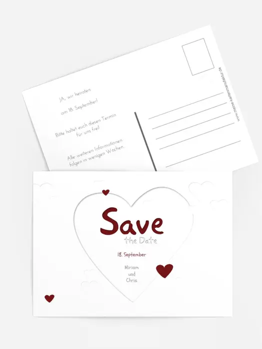 Save the Date Herzform