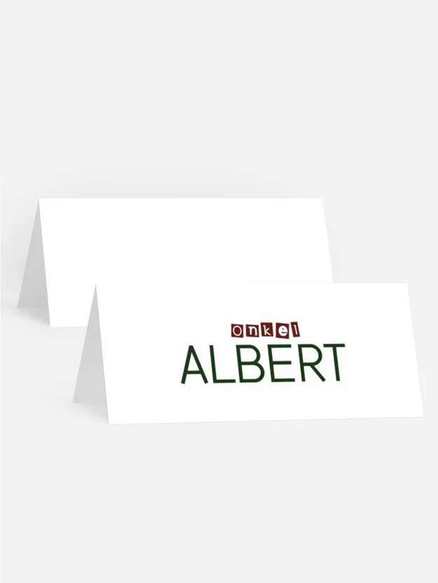 Tischkarte Weihnachten Mistelzweig