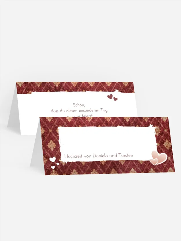 Tischkarte Liebesbündnis