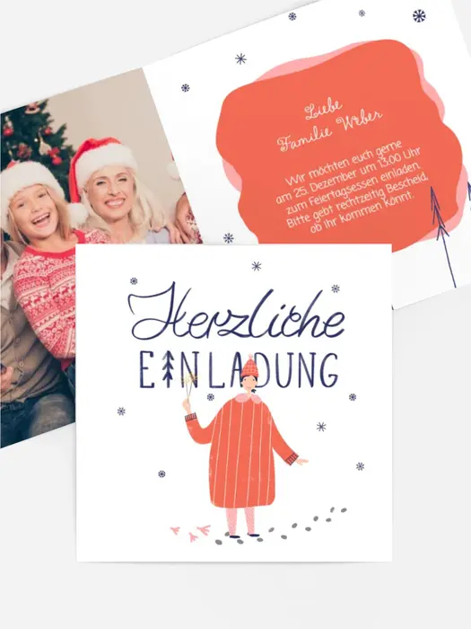 Fotoeinladung Weihnachten Der Helfer des Weihnachtsmanns