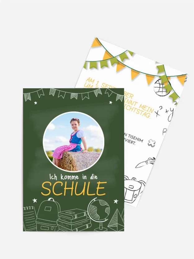 Einladungskarte Einschulung Herbstanfang