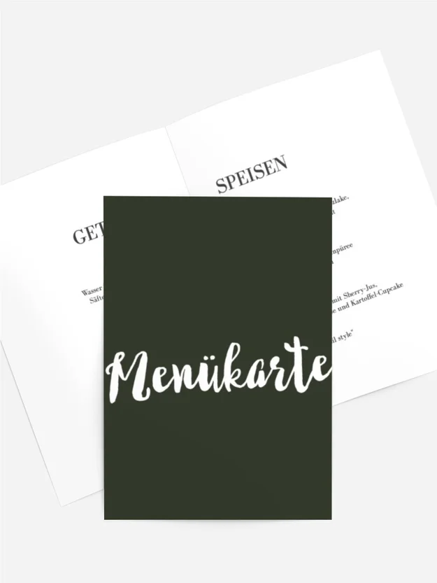 Menükarte Geburtstag Zarte Ecken