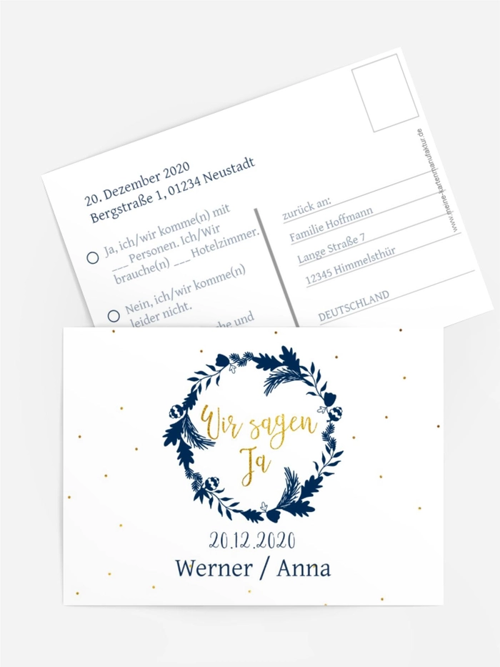 Antwortkarte Kranz