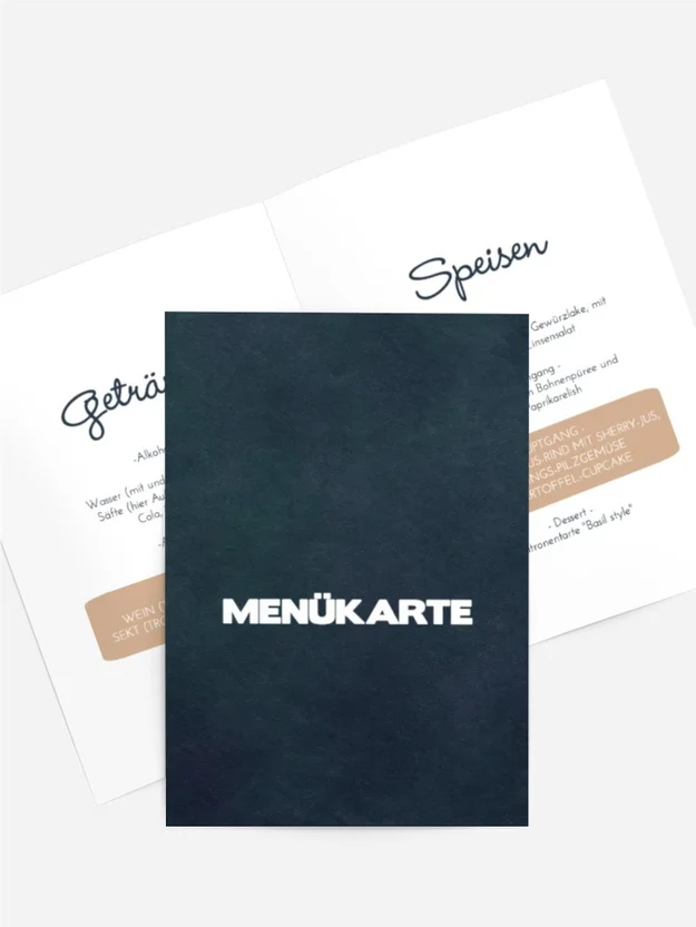 Menükarte Geburtstag Unveränderliches Aussehen