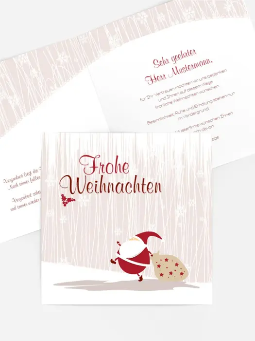 Weihnachtsgrußkarte Weihnachtsmann