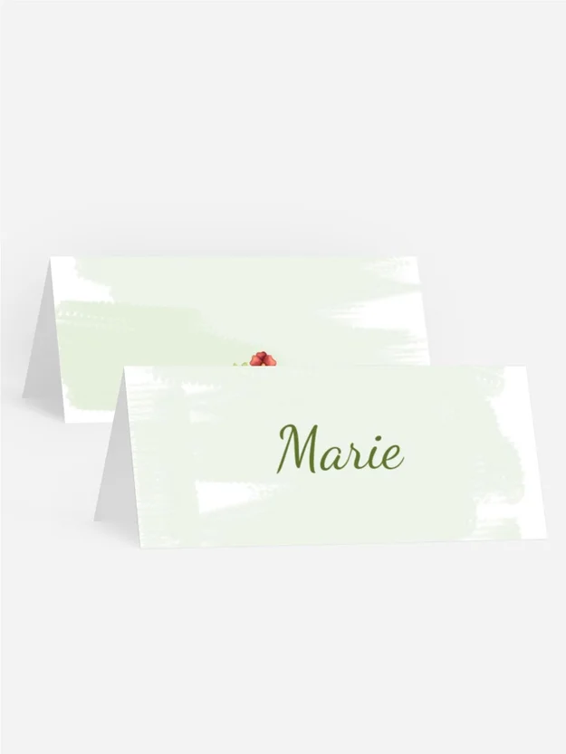 Tischkarte Geburtstag  Pinselstriche