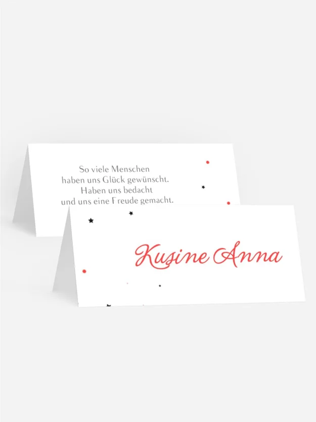 Tischkarte Sternwind