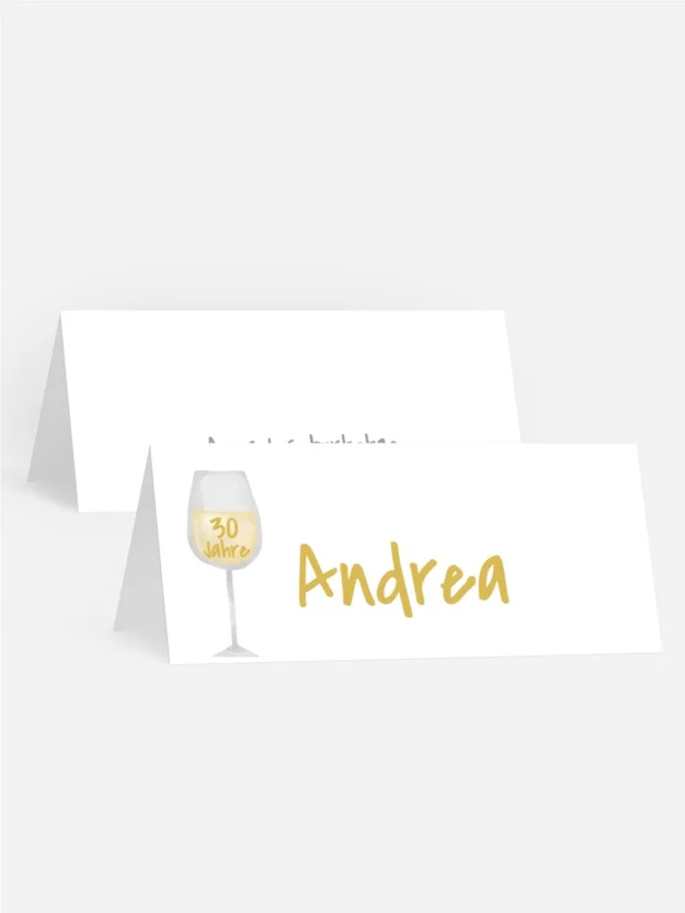 Tischkarte Geburtstag Junger Wein