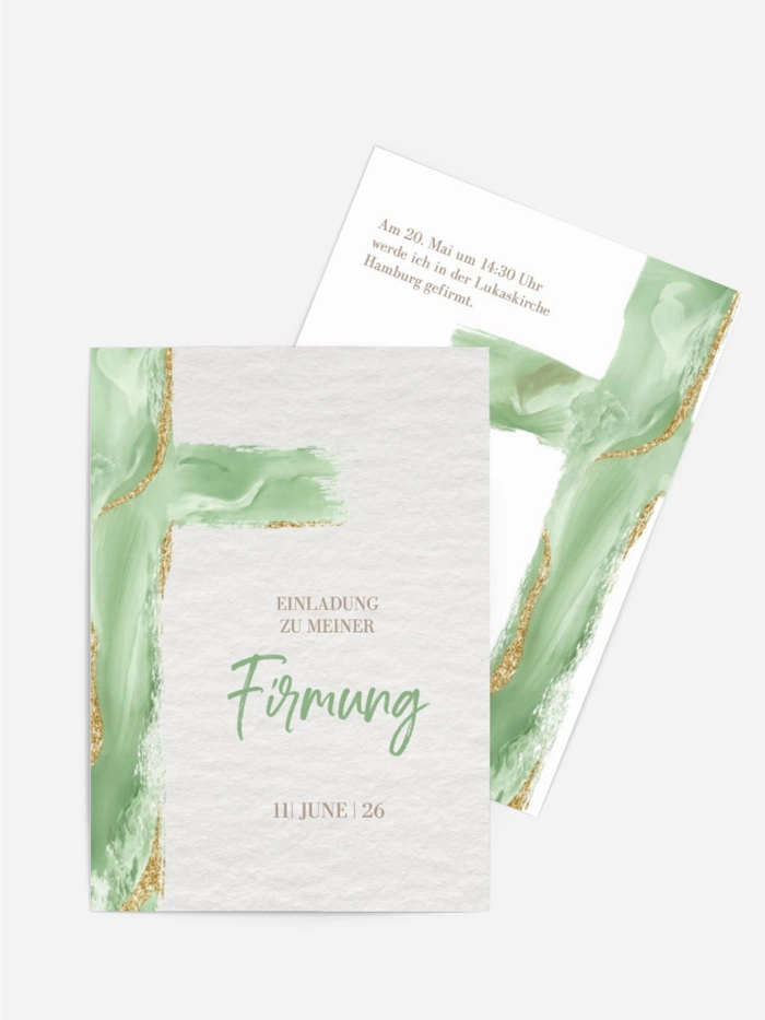 Einladungskarte Firmung Ölfarben