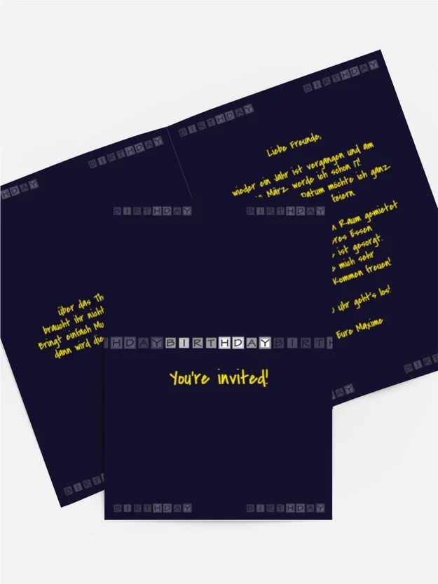 Geburtstagseinladung Birthday Boxes