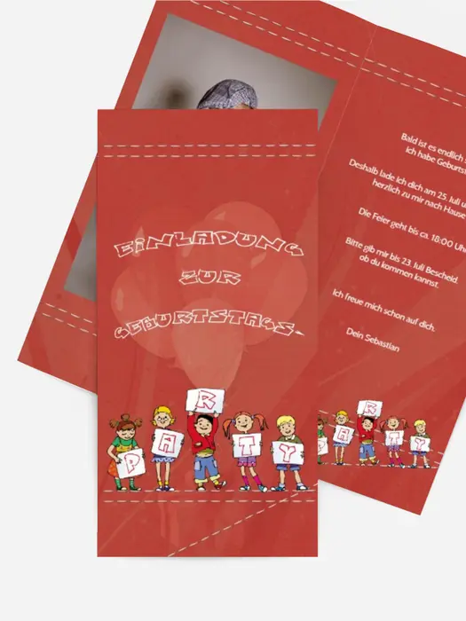 Geburtstagseinladung Party Kids Foto