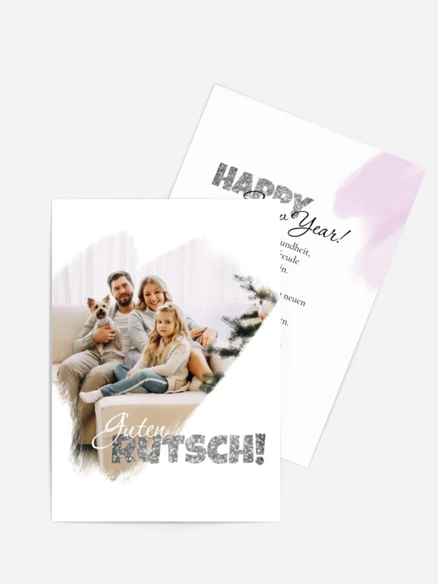Neujahrskarte  Familienfeier