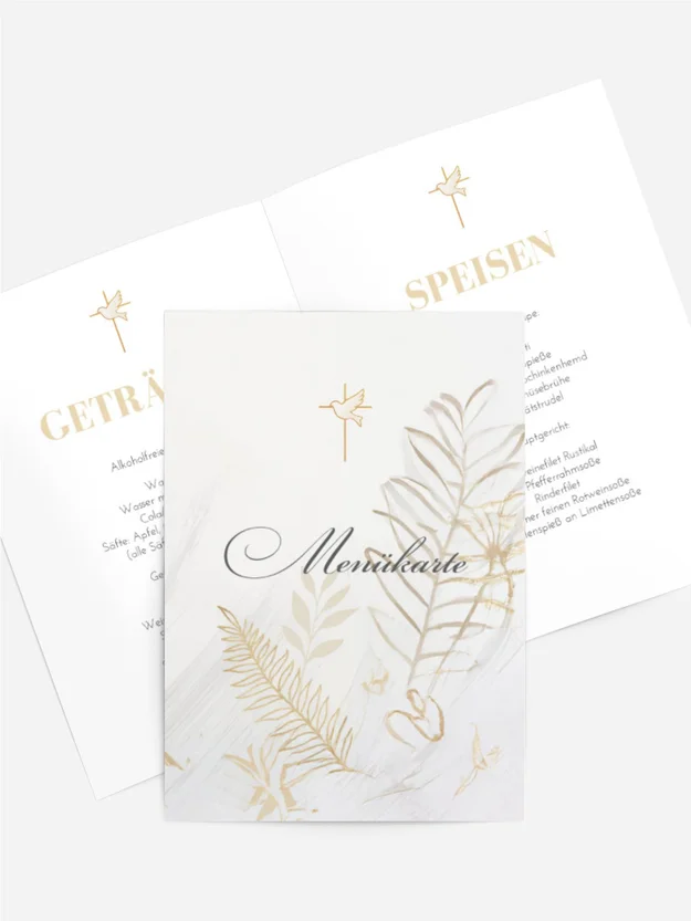 Menükarte Firmung Funken spritzen