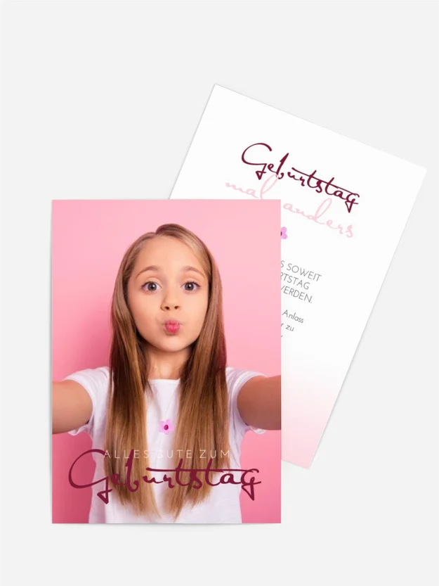 Geburtstagseinladung Violettes Licht