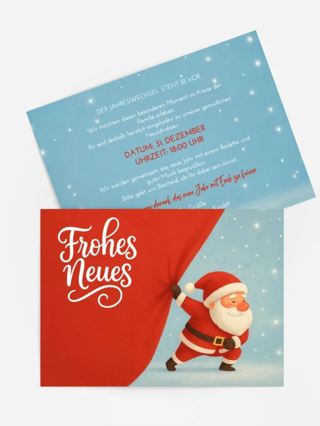 Neujahrskarte Neujahrsvorhang Neujahrskarte Neujahrsvorhang