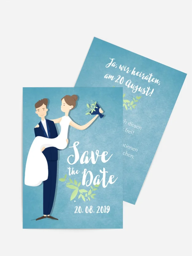 Save the date In die glückliche Zukunft