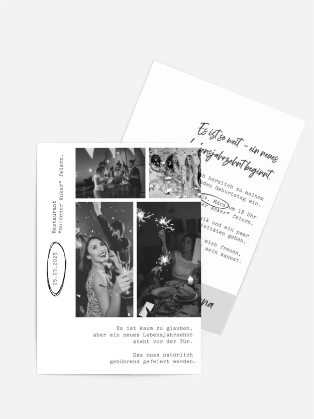 Geburtstagseinladung Urlaubsfotos