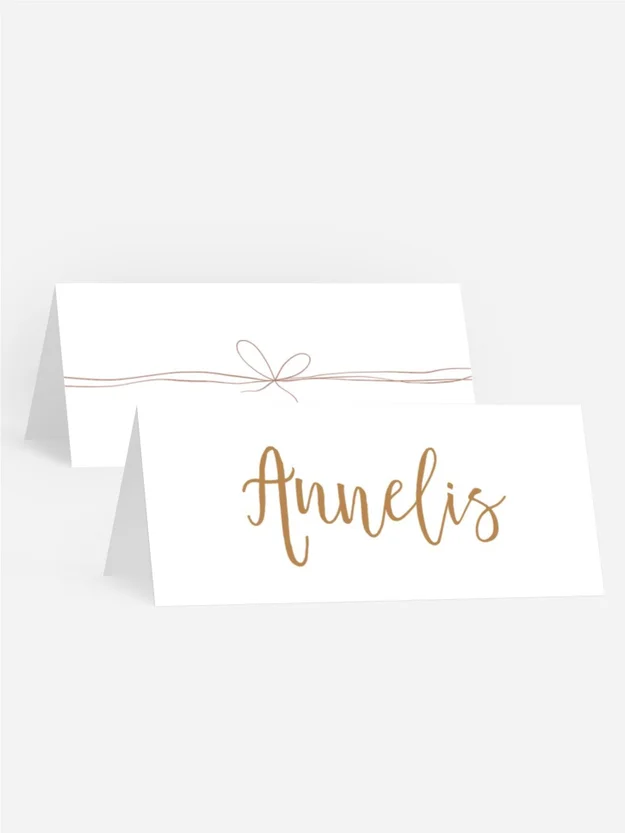 Tischkarte Geburtstag  Schleifchen