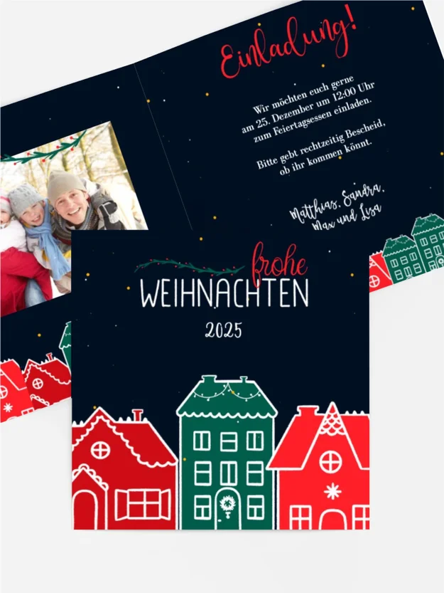 Weihnachtseinladung O du fröhliche...