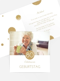 Geburtstagseinladung Goldene Münze