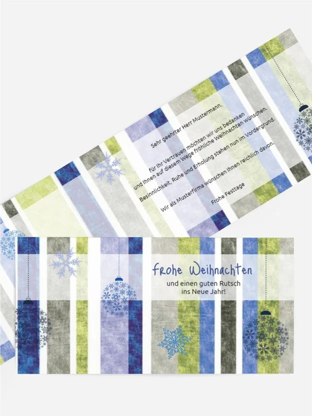 Grußkarte Weihnachten Geschäft Schmuck