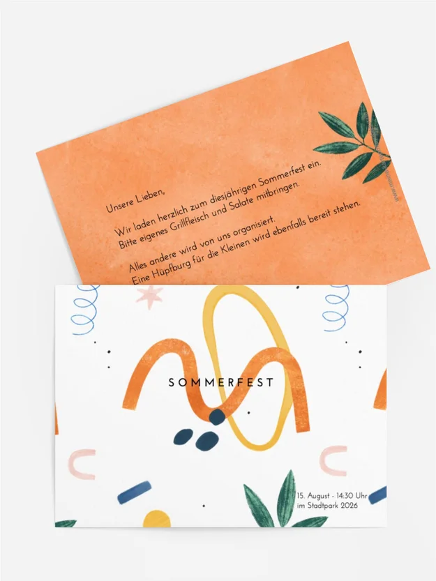 Sommerfest Einladung Sommerkomposition
